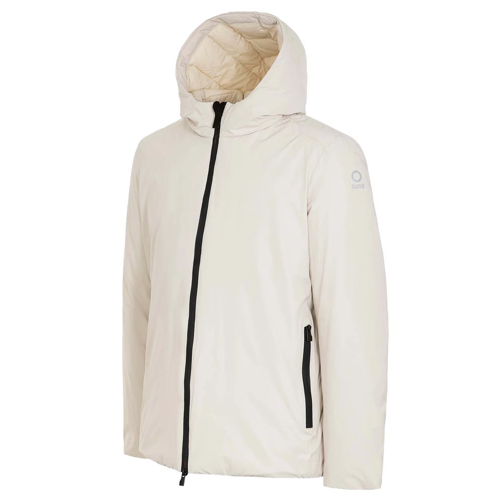 Suns White Polyester Jackets & Coat